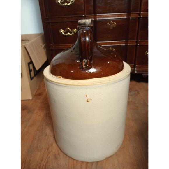 Vintage #5 Western Stoneware Monmouth Illinois Jug Circa - 1920s - 1930s - Picture 3 of 12